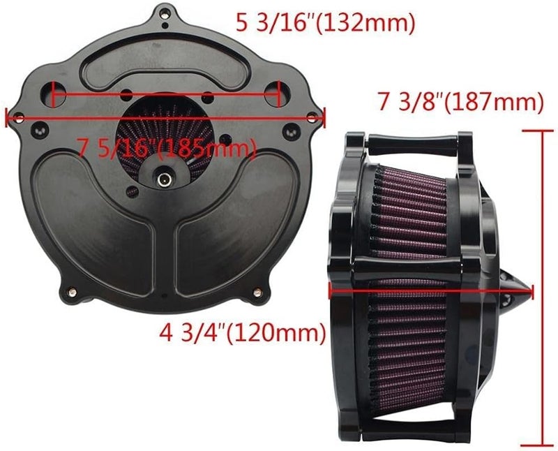 Wivplex Motorcycle Turbine Spike Air Filter for Harley Sportster - Image 2