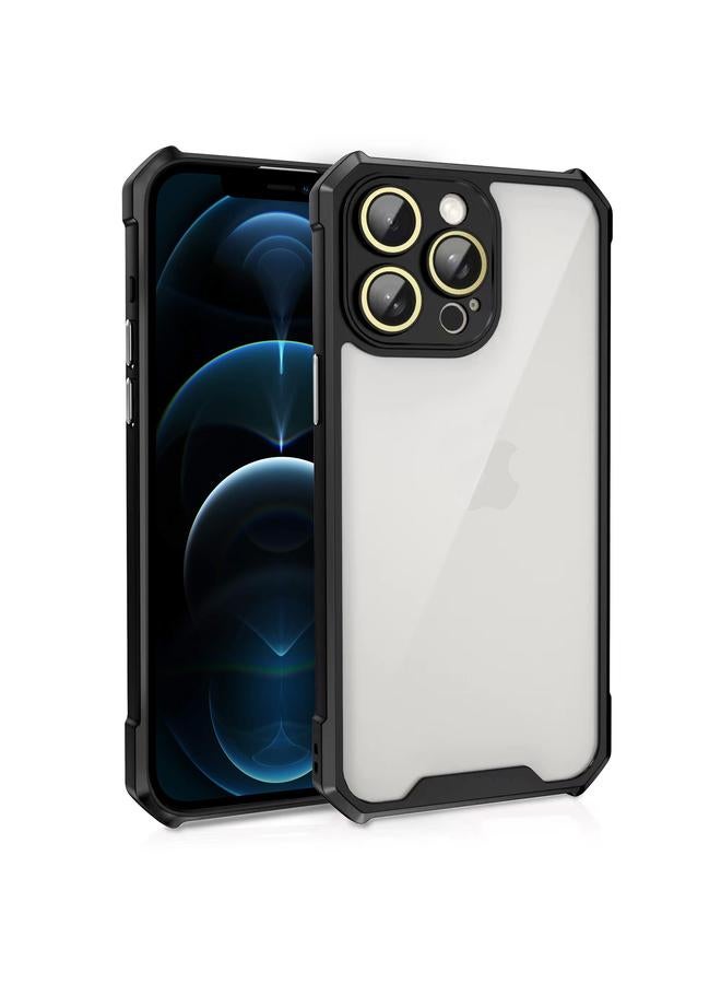 اس-توب جراب هاتف iPhone 12 Pro Max مقاوم للصدمات من الأكريليك مع فيلم زجاجي للعدسات - Image 1