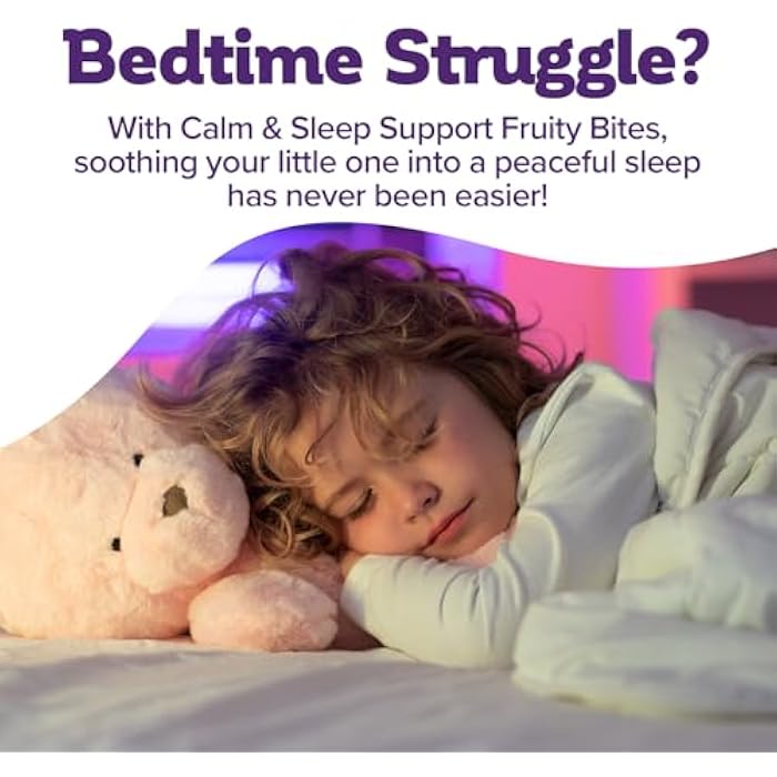 Biostime Kids Sleep Fruity Bites (Ages 4+) | Includes Probiotics| Calm magnesium gummies for kids | Melatonin Free calm gummies for Sleep aid | No added sugar | 60 Count - Image 3