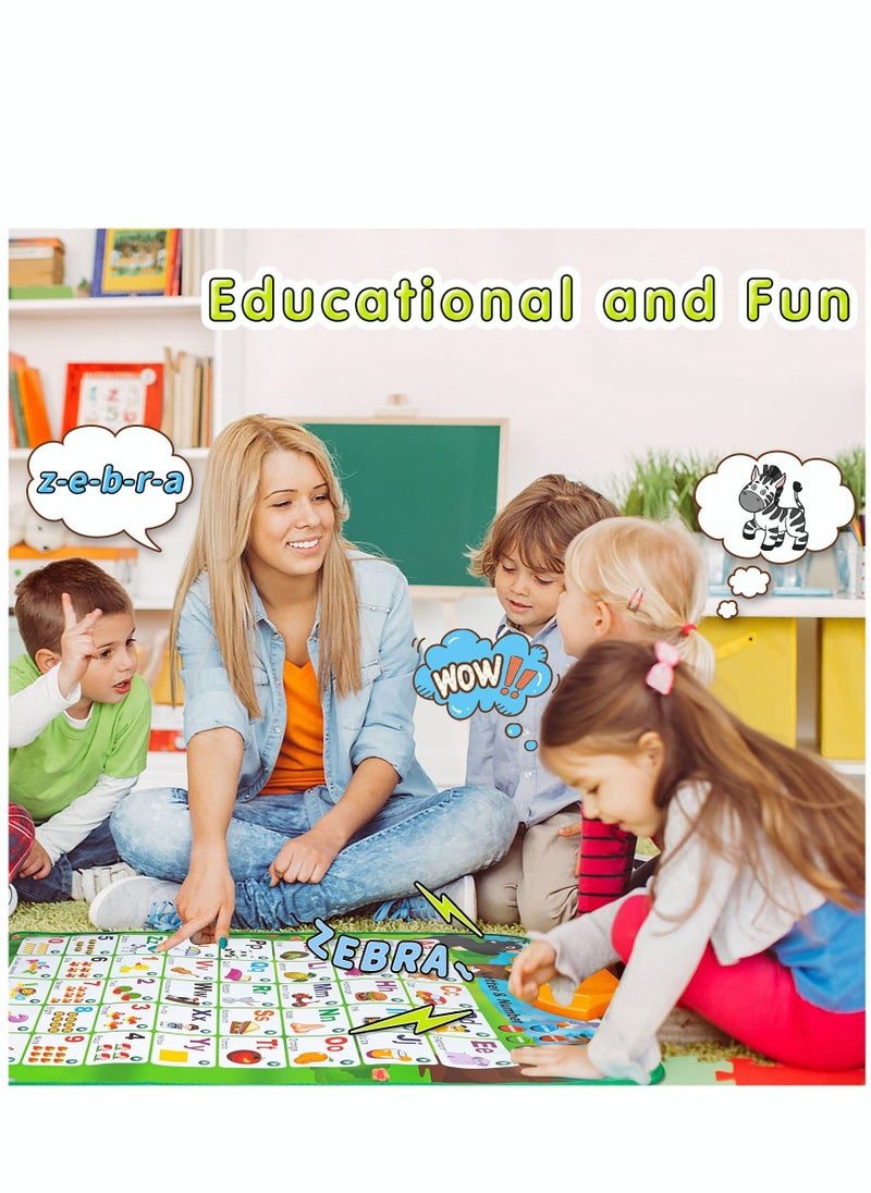 PYEBE - Interactive Alphabet Wall Chart for Toddlers 2-4 Learn ABC Letters, Numbers, Words, Spelling Toys for Toddlers - Image 1