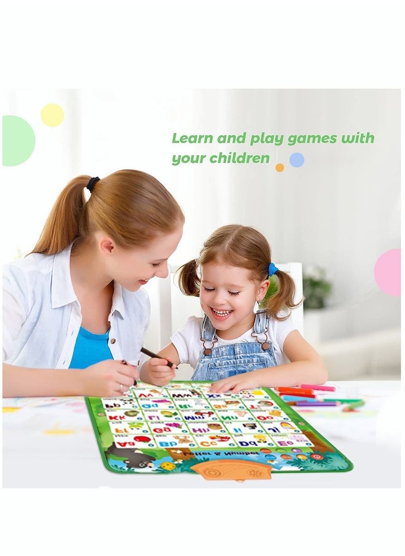 PYEBE - Interactive Alphabet Wall Chart for Toddlers 2-4 Learn ABC Letters, Numbers, Words, Spelling Toys for Toddlers - Image 1