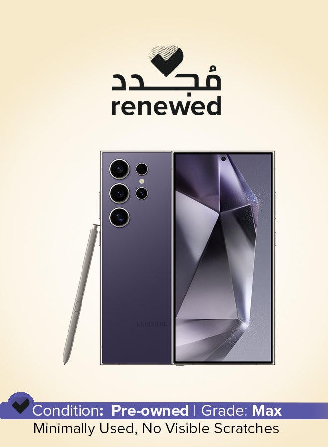 Samsung Renewed - Galaxy S24 Ultra Titanium Violet 12GB RAM 256GB 5G - International Version