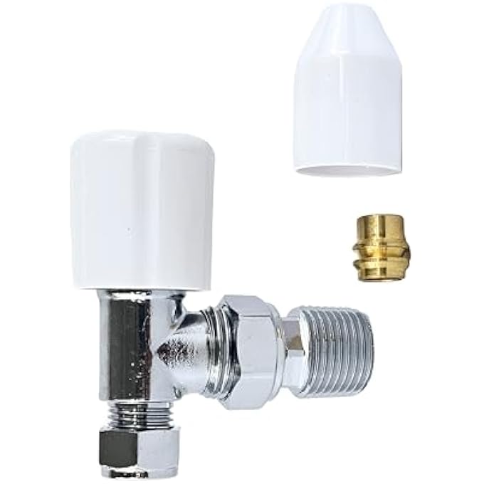 ANGLED RADIATOR VALVE -10MM-8MM X 1/2'' - Image 1