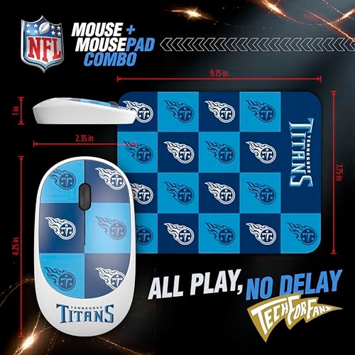SOAR NFL Wireless Mouse and Mouse Pad- Checkered, Pittsburgh Steelers - Image 3