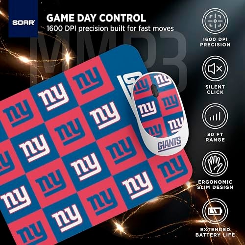 SOAR NFL Wireless Mouse and Mouse Pad- Checkered, Pittsburgh Steelers - Image 5
