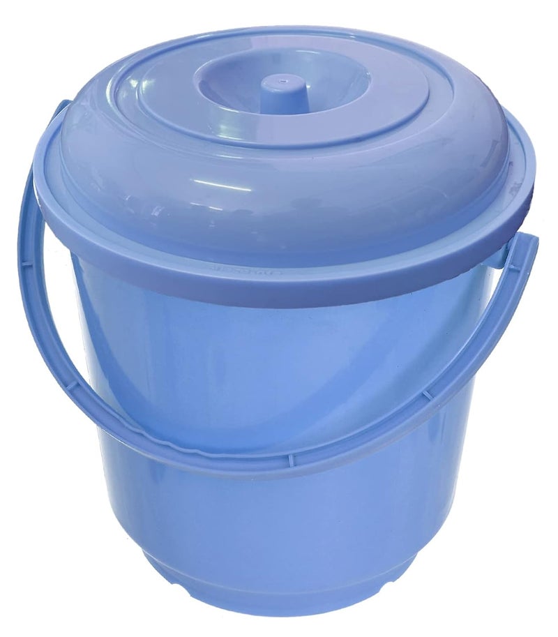 Kuber Industries Multipurposes Plastic Bucket for Bathing Home Cleaning Storage Purpose with Lid 16Ltr Blue47KM01173 - Image 2