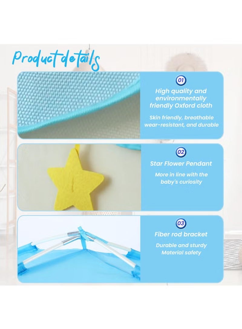 RAKAY Kids play tent with windows, 130*100*130 cm,Children's portable tent, suitable for indoor and outdoor fun castle playhouses, easy to set up and fold, providing ample play space, suitable for kids aged 3-12 for use at the beach, garden, and camping. - Image 5