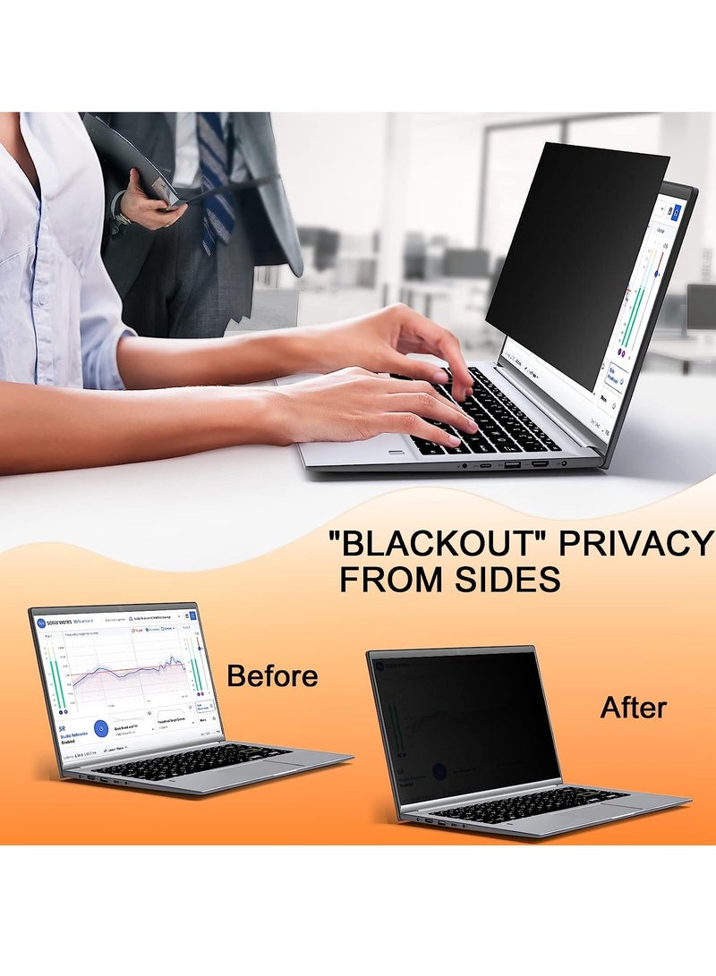 Laptop Privacy Screen 14 Inch 16:9 Aspect Compatible with Lenovo/HP Envy/Dell/Acer/Asus/Thinkpad, 16:9 Aspect Removable Anti Glare Blue Light Privacy Screen Filter, Computer Monitor Security Shield 14 Inch  - Image 5