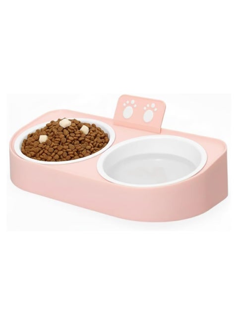 Dual Food and Water Bowl for Cats and Small Pets – Durable Safe Plastic – Practical Daily Use Design