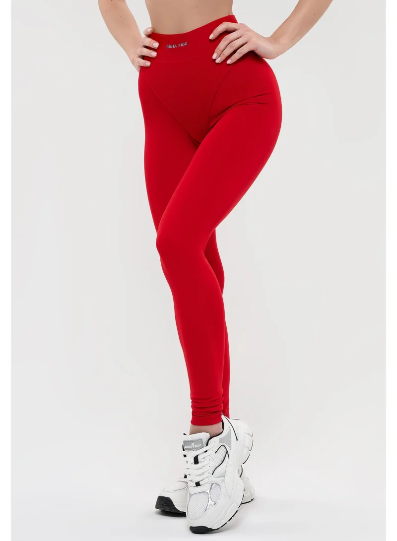 Bona Fide Magnetic Red Magnetic High Waist Gym Leggings for Women for Women | Best Price UAE