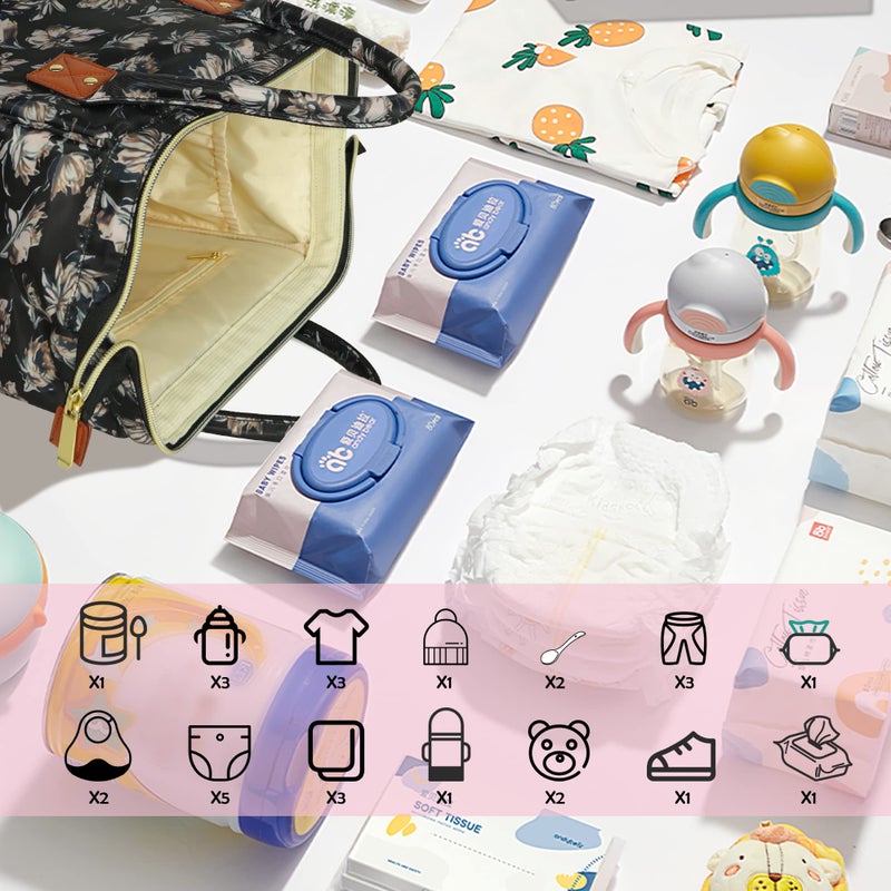 Femuar Diaper Bag Backpack Multifunction Maternity Diaper Bag for Baby Girls & Boys Large Capacity Travel Nappy Bags - Image 2