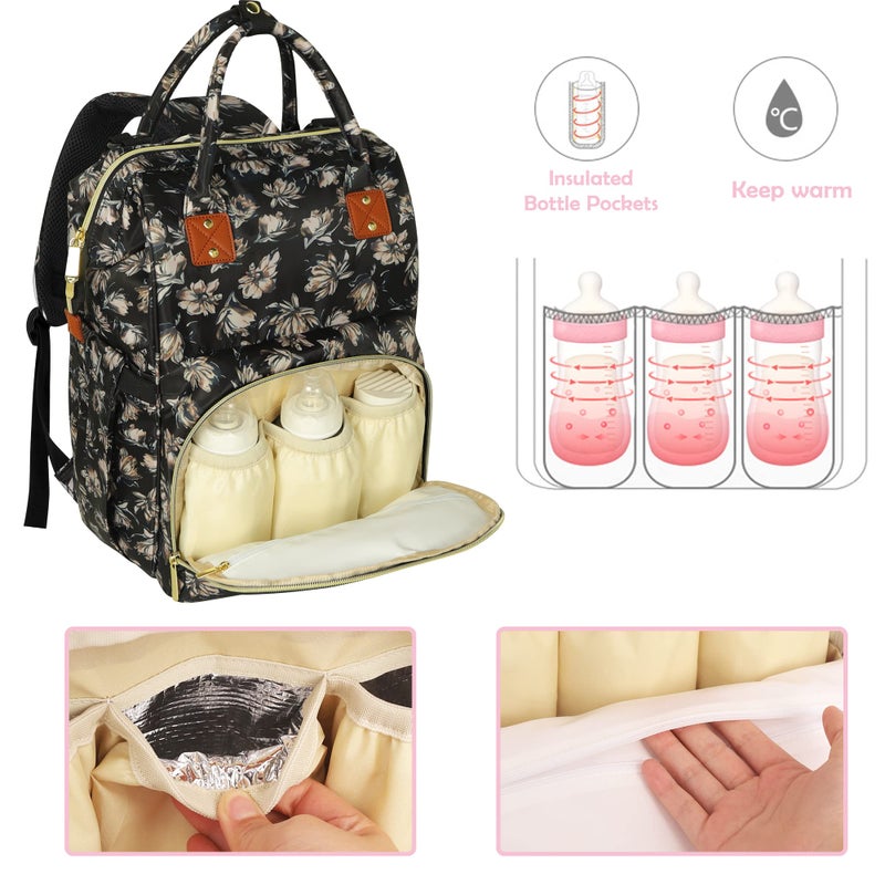 Femuar Diaper Bag Backpack Multifunction Maternity Diaper Bag for Baby Girls & Boys Large Capacity Travel Nappy Bags - Image 5