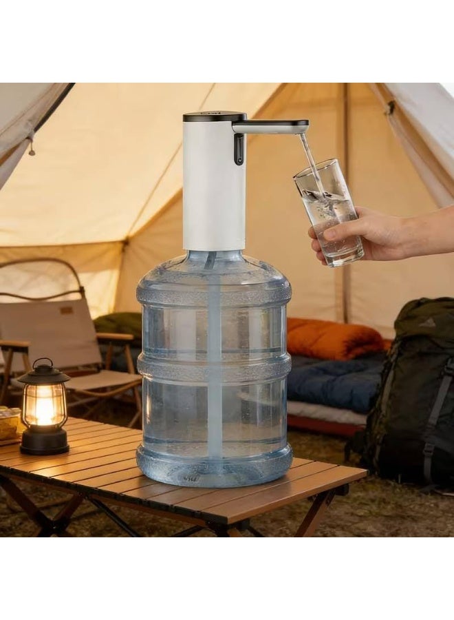 MOMENT Electric Drinking Water Dispenser Pump, USB Rechargeable Portable Universal Automatic Water Bottle Pump for 2-5 Gallon Water Jugs for Office Home Camping Kitchen, White - Image 5