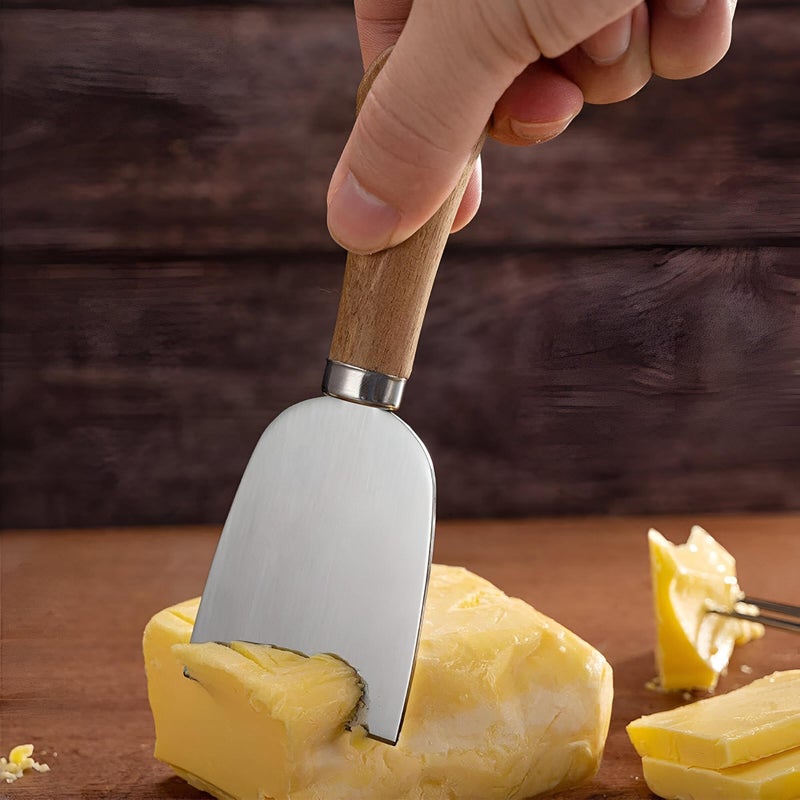Elegant Stainless Steel Cheese Knives with Ergonomic Handles, Cheese Slicer, Sharp Butter Knife for Easy Cheese Making and Spreading Butter, Great for Reception Guests - Image 5