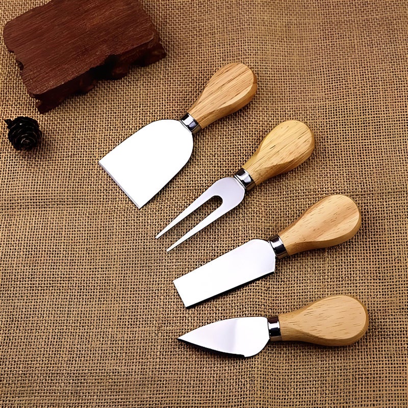 Elegant Stainless Steel Cheese Knives with Ergonomic Handles, Cheese Slicer, Sharp Butter Knife for Easy Cheese Making and Spreading Butter, Great for Reception Guests - Image 1