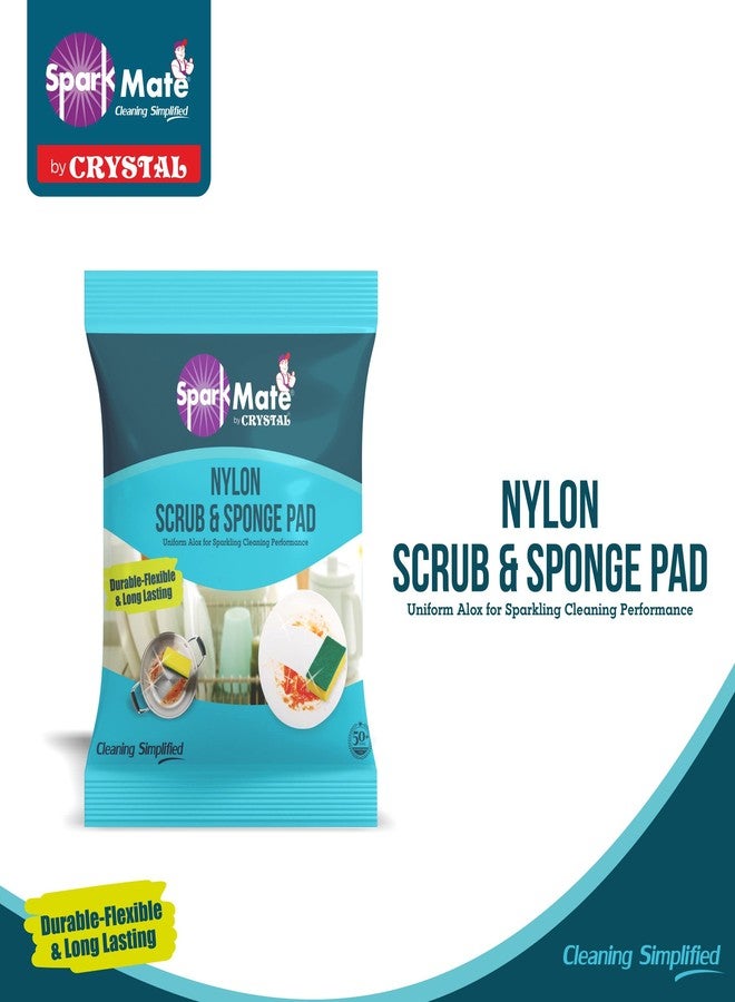 Sparkmate by Crystal إسفنجة تنظيف وفرشاة من النايلون من سباركميت باي كريستال، 2 في 1 - Image 5