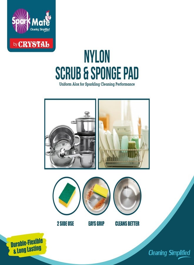 Sparkmate by Crystal إسفنجة تنظيف وفرشاة من النايلون من سباركميت باي كريستال، 2 في 1 - Image 3