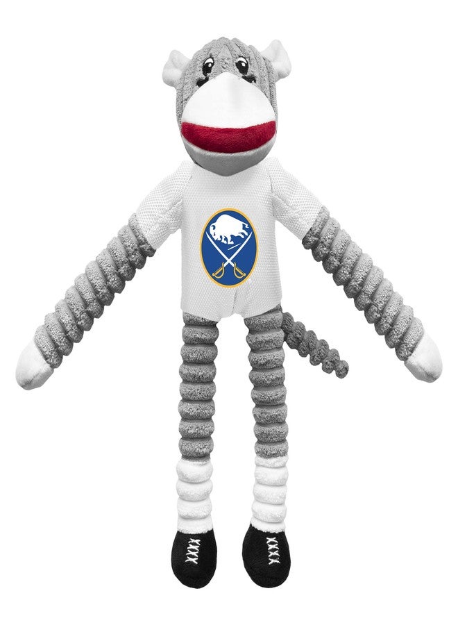 ليتل إيرث مجموعة ألعاب Littlearth NHL Buffalo Sabres Sock Monkey و Flying Disc للحيوانات الأليفة، لون الفريق، مقاس واحد - Image 2