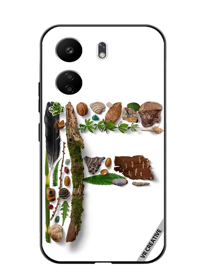 VR CREATIVE Protective Case Cover For Xiaomi Redmi 13C Alphabet F Design Multicolour - Image 1