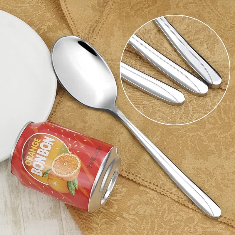 Anbers 8 Pieces Large Serving Spoons  9.45 Inches  Stainless Steel Catering Serving Spoons - Image 3