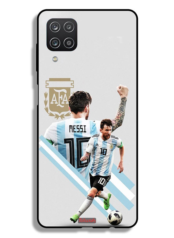 Tolwak Samsung Galaxy A12 Protective Case Cover Leo Messi Art - Image 1