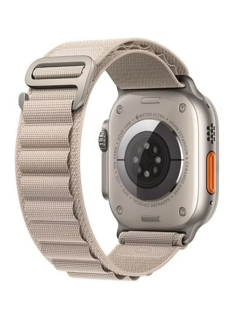 vesus Alpine Loop Band 49mm 45mm 44mm for Apple Watch Series Ultra/8/SE/7/6/5/4/3/2/1 Nylon Woven Textile Loop Sport Strap Wristband Stone White - Image 2