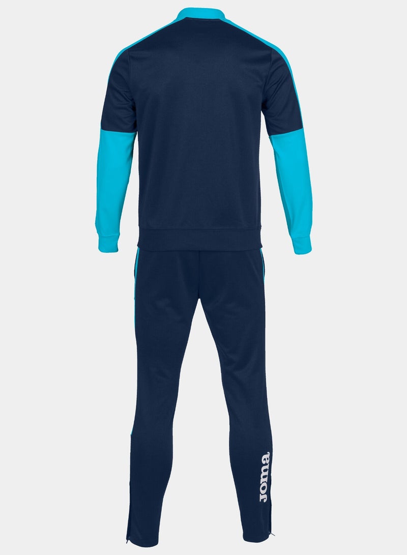 جوما بدلة رياضية رجالية باللون الكحلي والأزرق الفيروزي الفلوري - Image 2