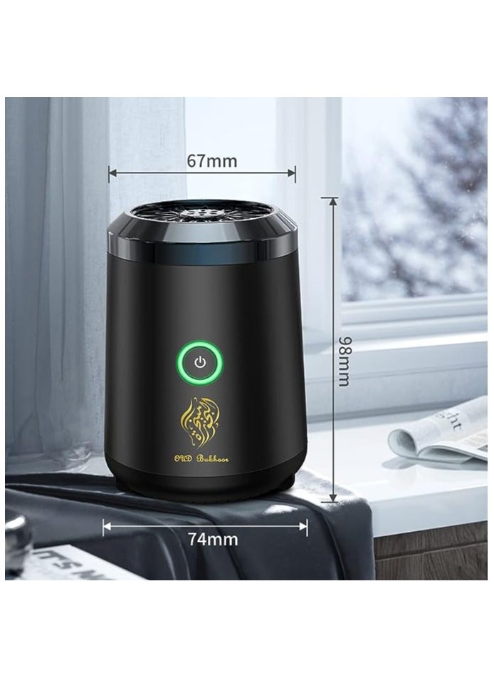عود بخور هدية رمضان، مبخرة كهربائية بخور، ناشر رائحة محمول قابل لإعادة الشحن عبر USB للسيارة والمنزل  - Image 1