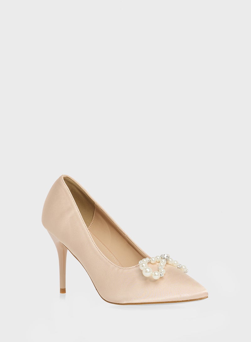 Khizana Diamante Heeled Pump - Image 2