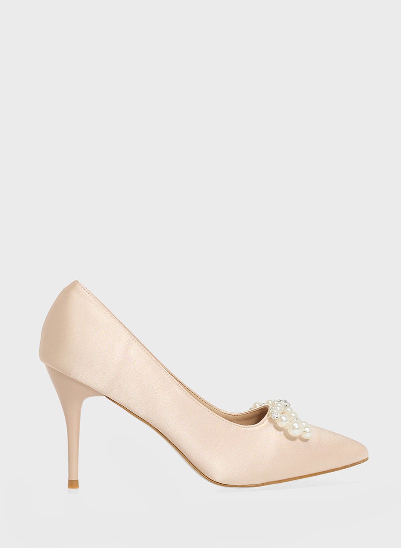 Khizana Diamante Heeled Pump - Image 1
