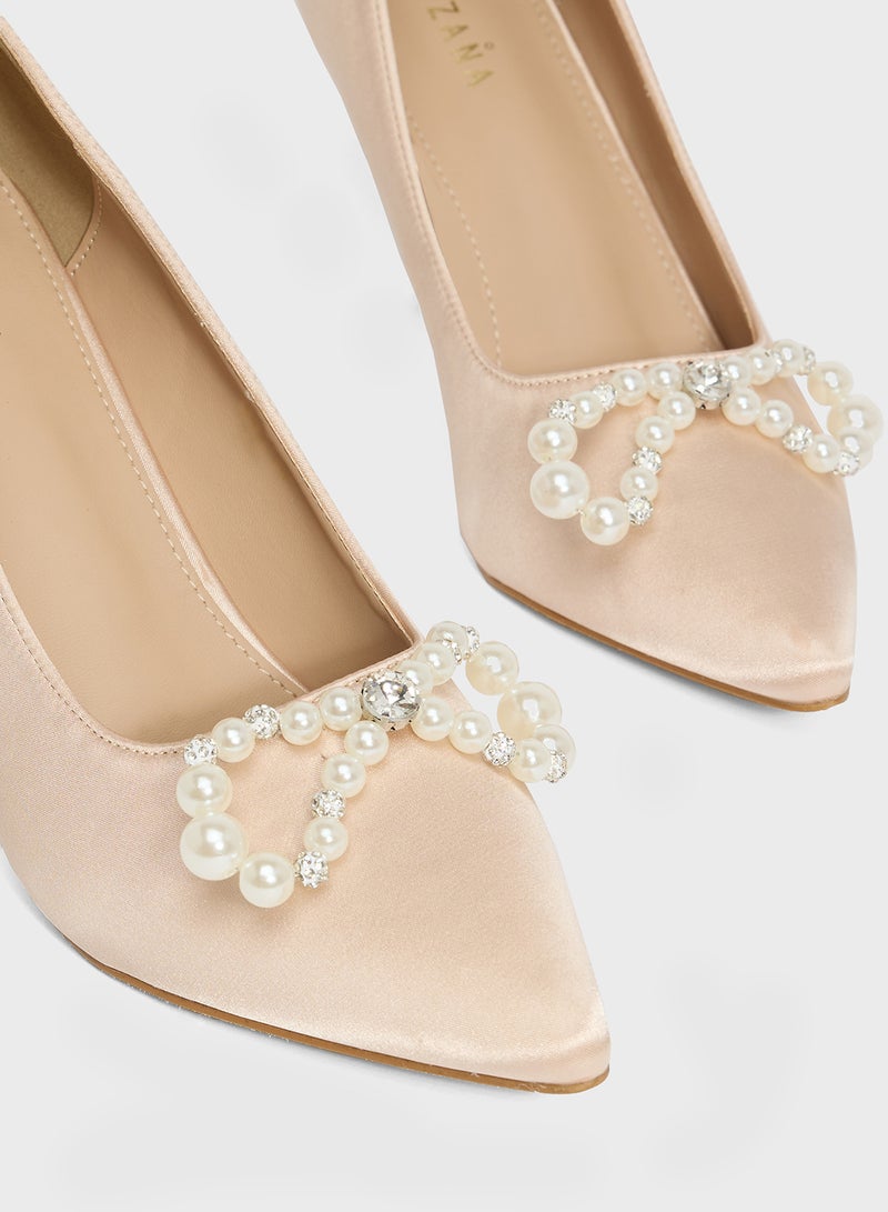 Khizana Diamante Heeled Pump - Image 4