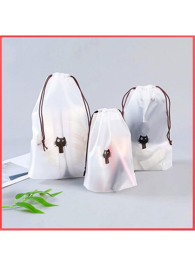Pristu Shoe Bag Cover for Shoe Storage & Travelling Drawstring Bags Waterproof, White (6) - Image 4