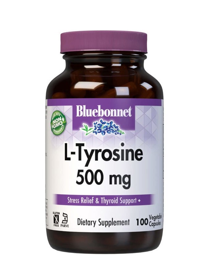 Bluebonnet Ltyrosine 500 Mg Vitamin Capsules, 100 Count - Image 1
