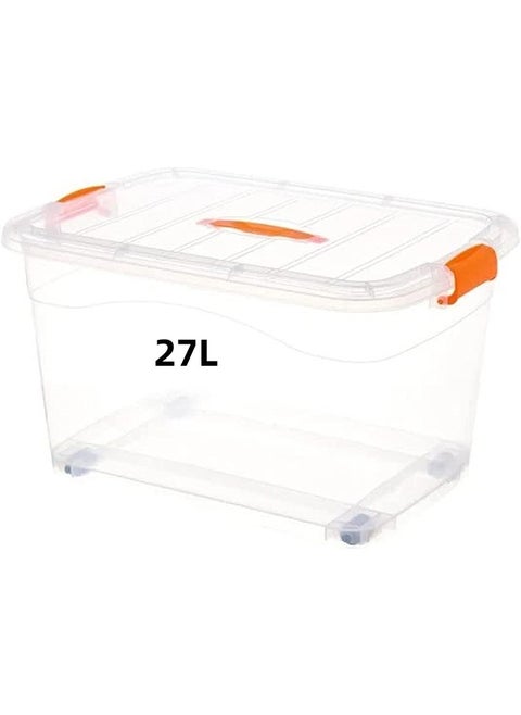 Plastic Storage Boxes, Clear Stackable Containers With Lockable Lids, Clear Plastic Organizer Transparent Box Storing