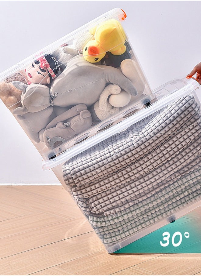 Generic - Plastic Storage Boxes, Clear Stackable Containers With Lockable Lids, Clear Plastic Organizer Transparent Box Storing - Image 1