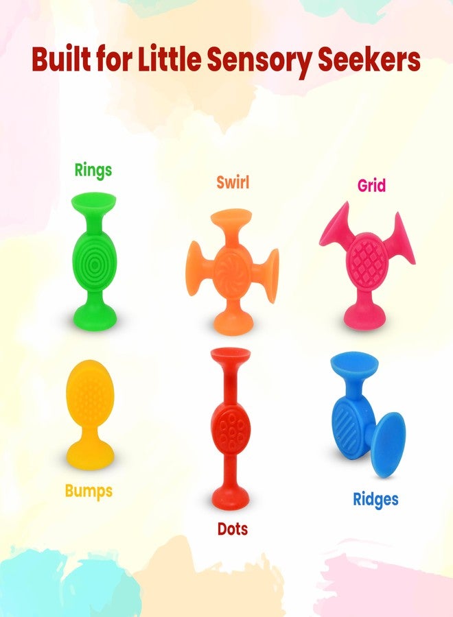Gift Boutique 48 حزمة ألعاب استحمام للأطفال مع أكواب شفط للأطفال من عمر 1-3 سنوات، ألعاب استحمام حسية لكرسي الطعام ونوافذ السيارات وضروريات السفر بالطائرة، هدايا للأطفال في الجوارب. - Image 4