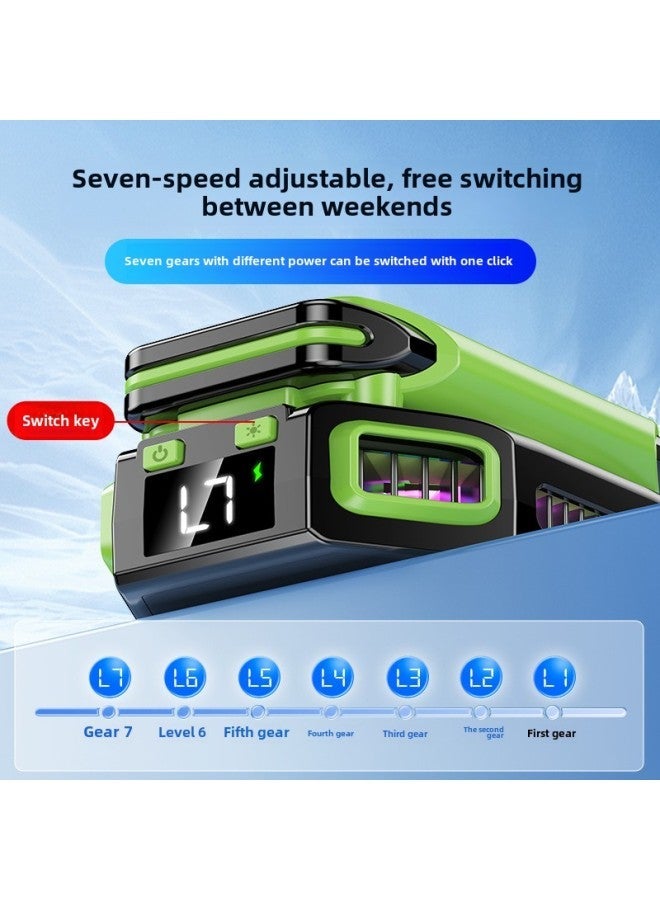 Source Manufacturer Direct Supply [seven-speed Adjustment] Mobile Phone Radiator Semiconductor Cooling Artifact Wireless Back Clip Game-Color:X111 Host + Battery  - Image 4