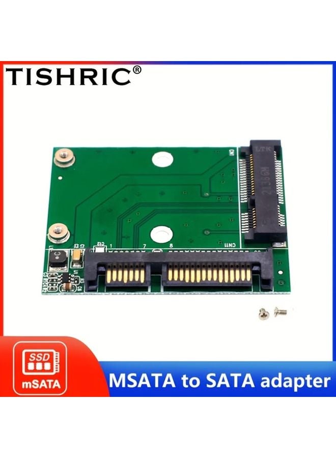 Green mSATA to SATA Adapter Converter Card 25 Inch SATA 22pin Interface for PCI E mSATA SSD Hard Drive - Image 2