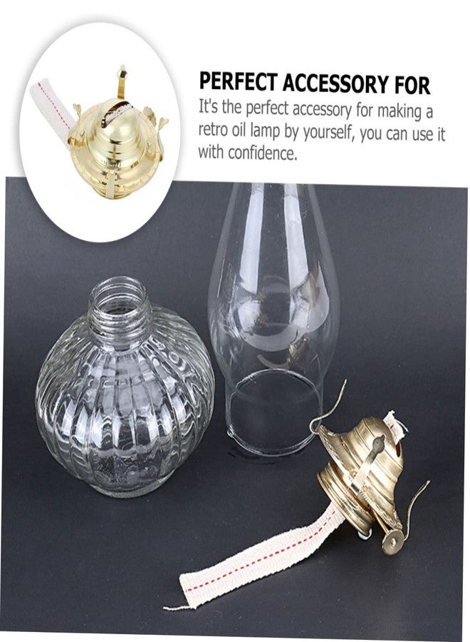 OSALADI 5 Sets Oil Lamp Replacement Burner, Oil Lamp Burner,Brass Plated Oil ,Brass Kerosene for Antique Hurricane Lamps - Image 5