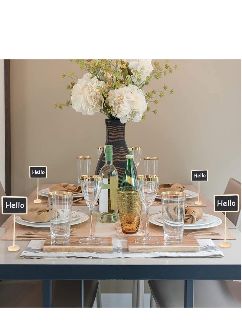 LYNLYN Mini Chalkboards Signs, 10 Pack Small Chalkboards Blackboard with Easel Stand for Weddings, Birthday Parties, Message Board Signs and Event Decorations  - Image 3