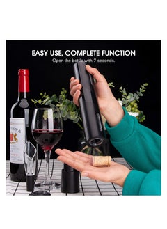 SYOSI Electric Wine Bottle Openers, Red Wine Accessories Gift Set, Corkscrew with Foil Cutter, Wine Vacuum Stopper, Wine Aerator Pourer for Valentines, Father's Day, Mother's Day, Birthday Wine Gift  - Image 2