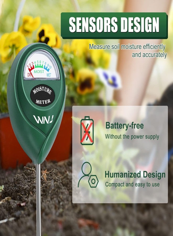 WNJ 2 Pack Soil Moisture Meter, Plant Water Monitor, Lawn Moisture Meter，Soil Hygrometer Sensor for Gardening, Farming, Indoor and Outdoor Plants - Image 4
