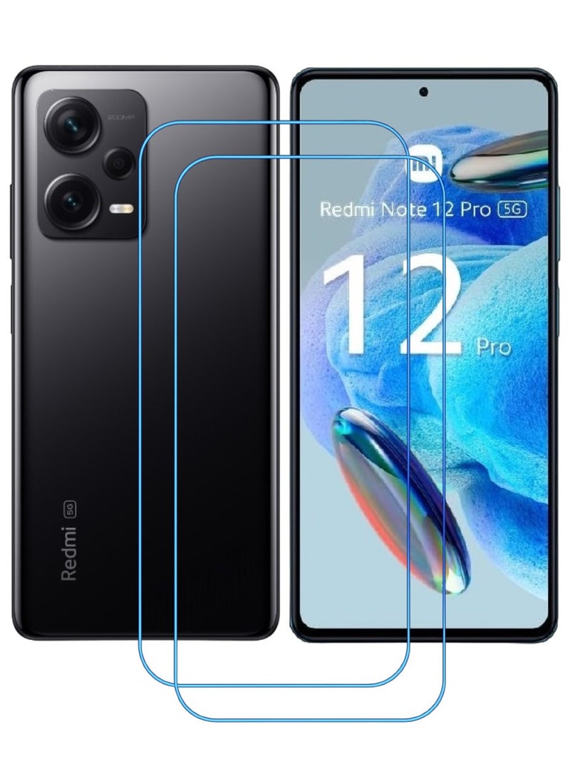 ACLIX 2 Pieces Antistatic ESD Dustproof Premium Quality High Definition Clear Tempered Glass Screen Protector Designed For Xiaomi Redmi Note 12  Pro - Image 1