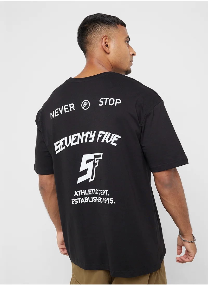 سفنتي فايف Oversized Graphic T-Shirt