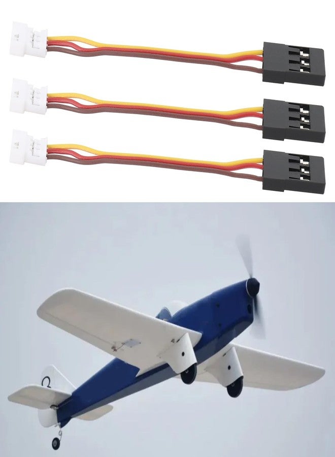 Create idea 4pcs 3pin Molex 1.25mm Male to JR Female Model Aircraft Servo Extension Cable Length 75mm 28AWG for Remote Control of Airplanes and Toy Cars - Image 3
