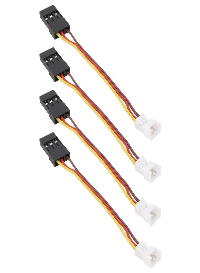 Create idea 4pcs 3pin Molex 1.25mm Male to JR Female Model Aircraft Servo Extension Cable Length 75mm 28AWG for Remote Control of Airplanes and Toy Cars - Image 1