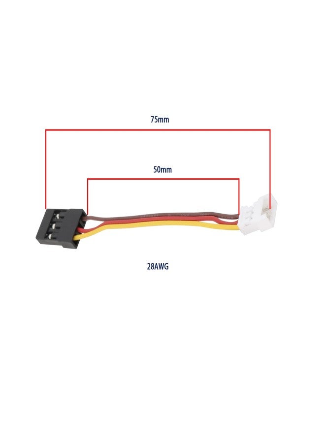 Create idea 4pcs 3pin Molex 1.25mm Male to JR Female Model Aircraft Servo Extension Cable Length 75mm 28AWG for Remote Control of Airplanes and Toy Cars - Image 4