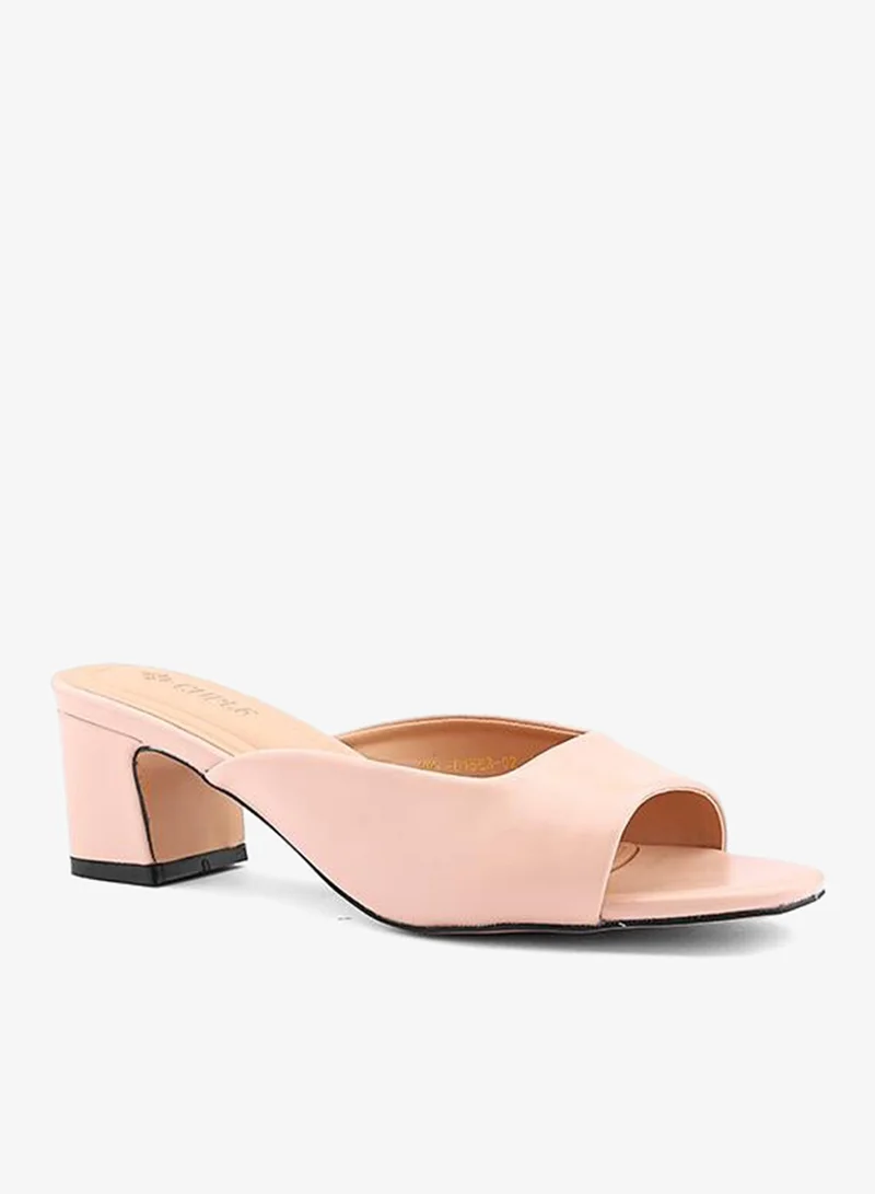 Cuple Women Block Heel Mule Heels