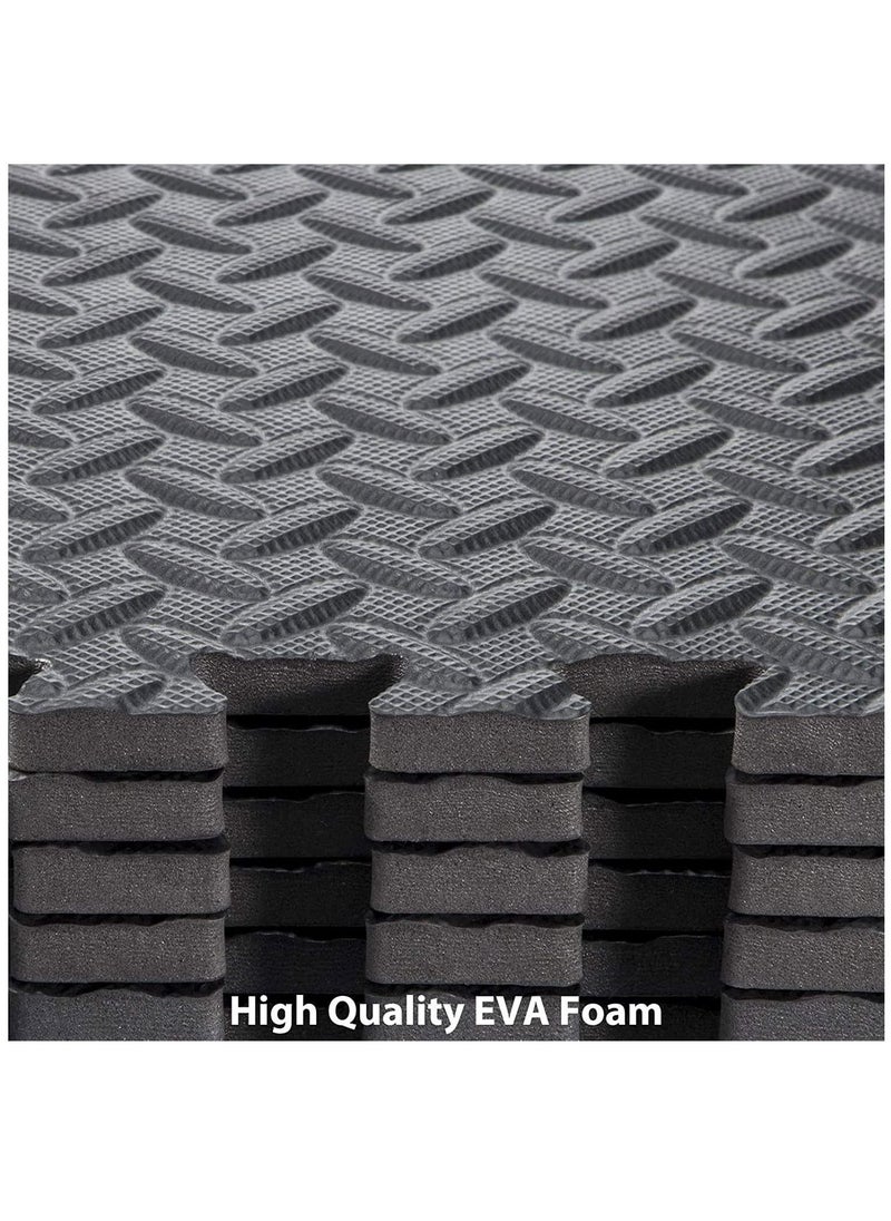 Arabest - Arabest Foam Flooring Tiles 12pcs Eva Foam Mats Interlocking Foam Tiles 1.2cm Thickness Baby Play Mat Foam Exercise Mat for Home Workout 30x30cm - Image 1