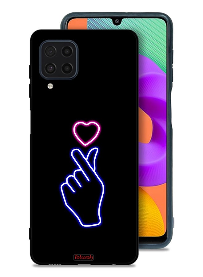 Tolwak Samsung Galaxy M22 Protective Case Cover Snap Heart Art - Image 1